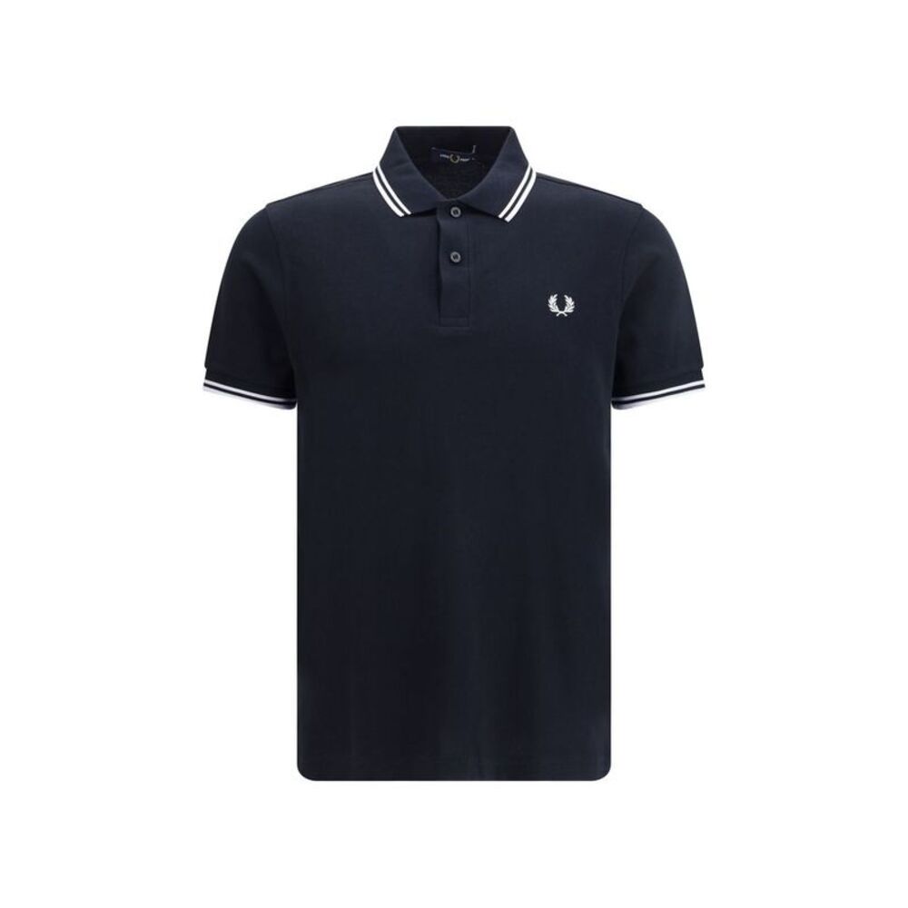 Fred Perry Blue Cotton Polo Men's Shirt